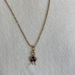 14k Gold Birthstone Necklace